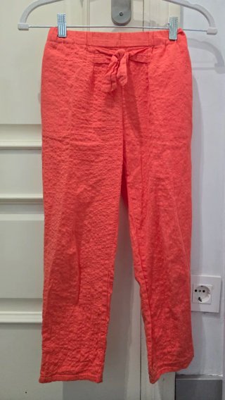 Pantalón de Niña Color Coral Talla 8 Años 128cm