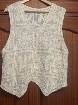 Chaleco Boho Blanco