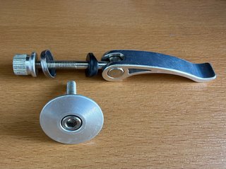 Cierre rápido y tapa de potencia para bicicleta