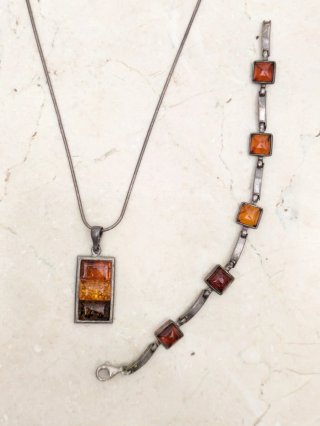 Set de Collar y Pulsera de Ámbar Natural