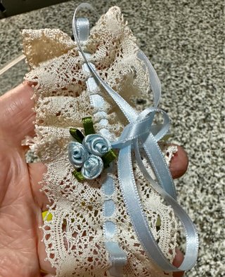 Liga de novia de encaje de bolillos