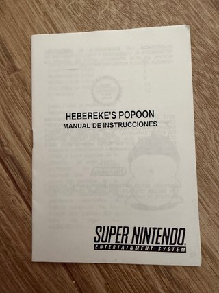 Manual de Instrucciones Hebereke's Popoon (SNES)
