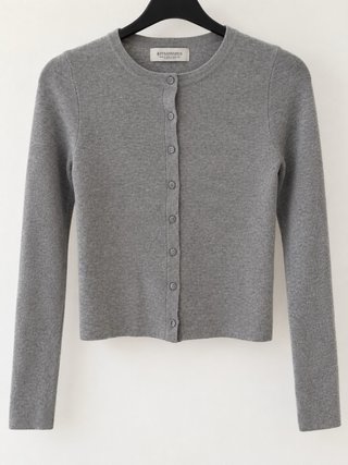 Chaqueta de punto gris Stradivarius