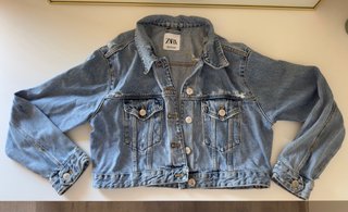 Chaqueta Tejana Zara Azul Talla S