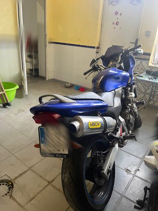 Moto Honda Naked Azul