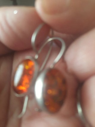 Pendientes de Plata y Ámbar