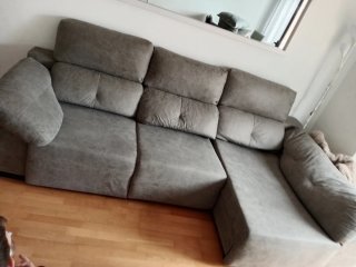 Sofá Chaise Longue Gris Sofá cama