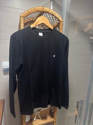 Camiseta Springfield Manga Larga Negra Talla S