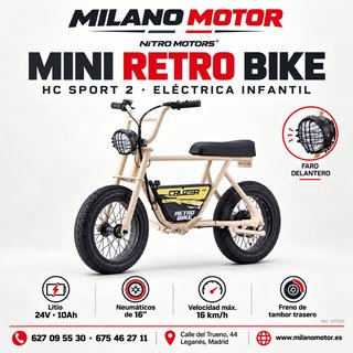 Bicicleta Eléctrica Infantil Retro HC Sport 2