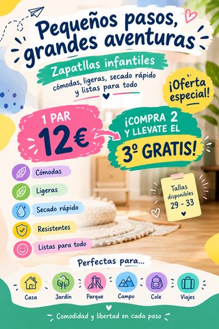 Zapatillas Infantiles Barefoot Tallas 29-33