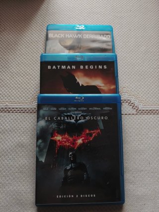 3 Películas Blu-ray: Batman, black hawk derribado