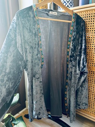 Kimono de Terciopelo Artesanal
