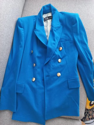 Blazer Zara blu taglia XS doppiopetto