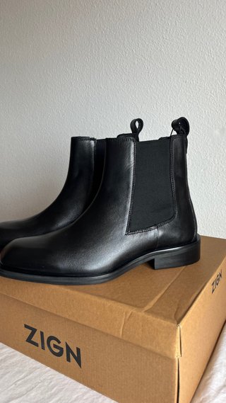 Botines Zign Negros Piel Talla 41