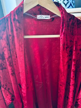 Kimono de Terciopelo Rojo
