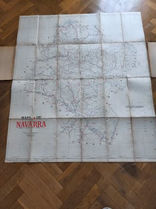 Antiguo Mapa de Navarra (1926) entelado