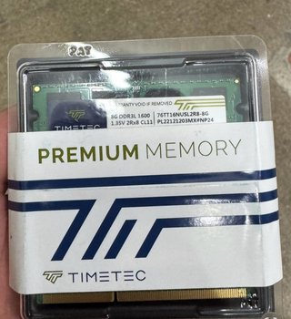 Memoria RAM Timetec 8GB DDR3L 1600MHz