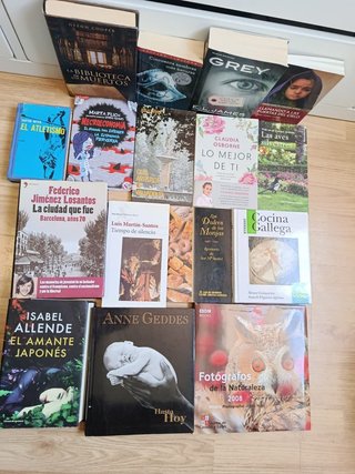 Lote libros varios – novela, cocina, fotografía