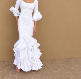 Vestido de gitana blanco