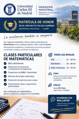 CLASES PARTICULARES DE MATEMÁTICAS | ESO,BACHILLER