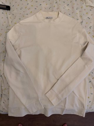 Sudadera Zara Blanca Talla L