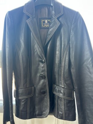 Chaqueta de piel negra Copiel