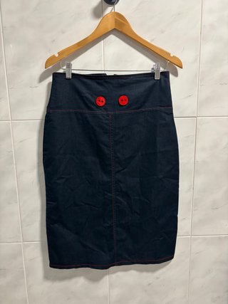 Falda vaquera Blanco Roto talla 38