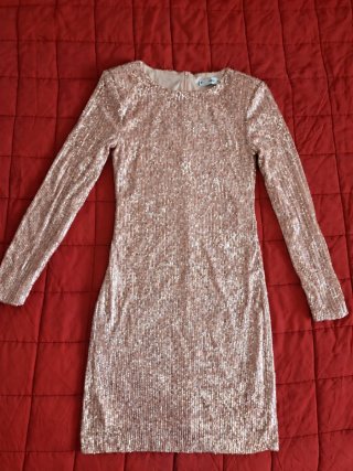 Vestido de lentejuelas Mango XS