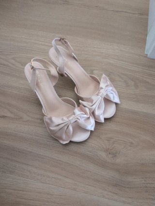 Sandalias de Raso Rosa Palo Talla 38