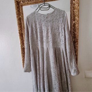 Vestido de fiesta plateado