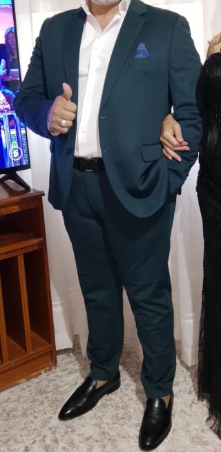 Traje de Hombre Color Verde Azulado