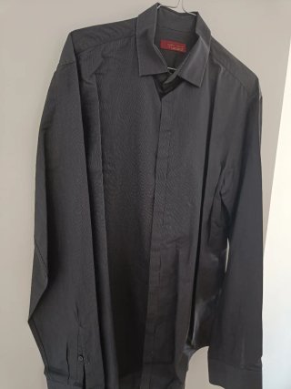 Camisa Zara Hombre Negra Talla L