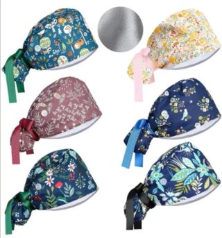 Lote de 6 Gorros Quirúrgicos Estampados