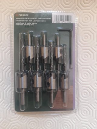Set de 7 Brocas para Madera con Avellanador