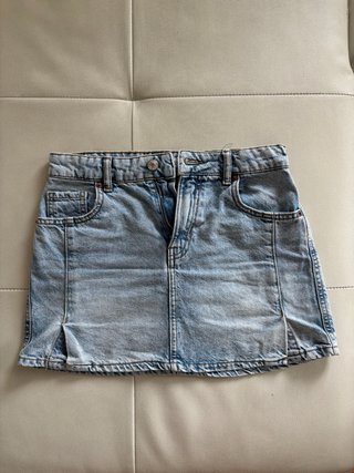 Minifalda vaquera Zara azul claro