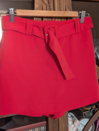 Falda pantalón roja.