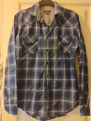 Camisa de cuadros Zara Man azul