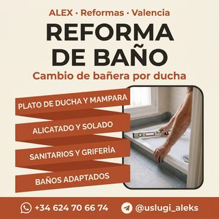 Reforma de baño y cambio de bañera por ducha