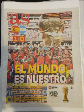 Periodico Diario AS - España Campeona del Mundo