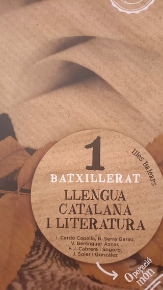Llengua catalana i literatura, 1 Batxillerat, I...