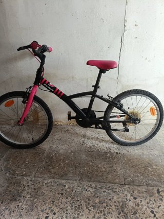 Bicicleta Infantil Btwin Negra y Rosa