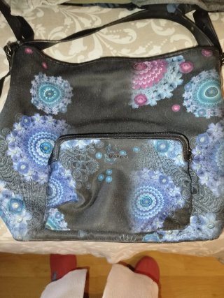 Bolso Desigual Negro con Estampado