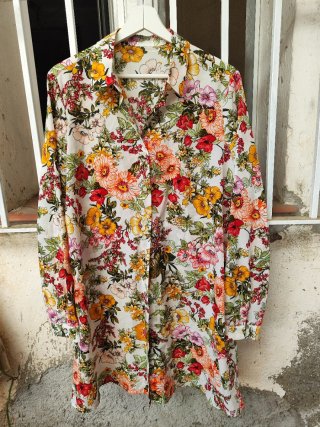 Camisa Larga Estampada Floral