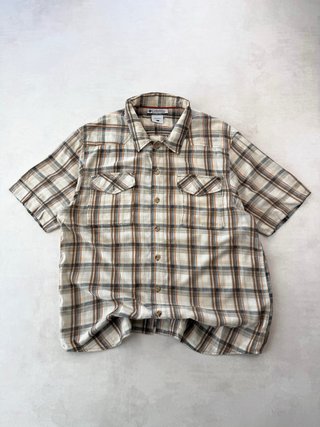 Camisa Columbia Cuadros Manga Corta Talla L