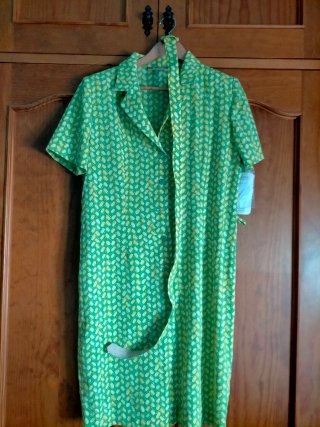 Vestido Estampado Verde y Amarillo