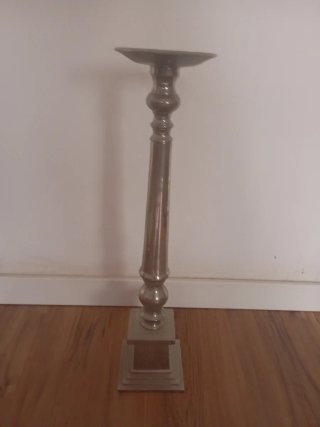 Candelabro de Metal Plateado