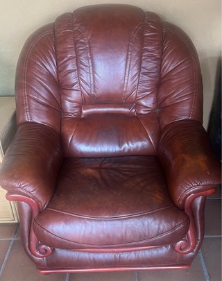 Sillón de Polipiel Marrón