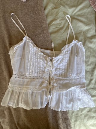 Blusa Stradivarius Blanca Talla S