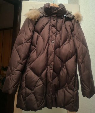 Chaquetón acolchado marrón