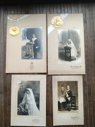 ✝️ 4 Fotografías Antiguas de Primera Comunión